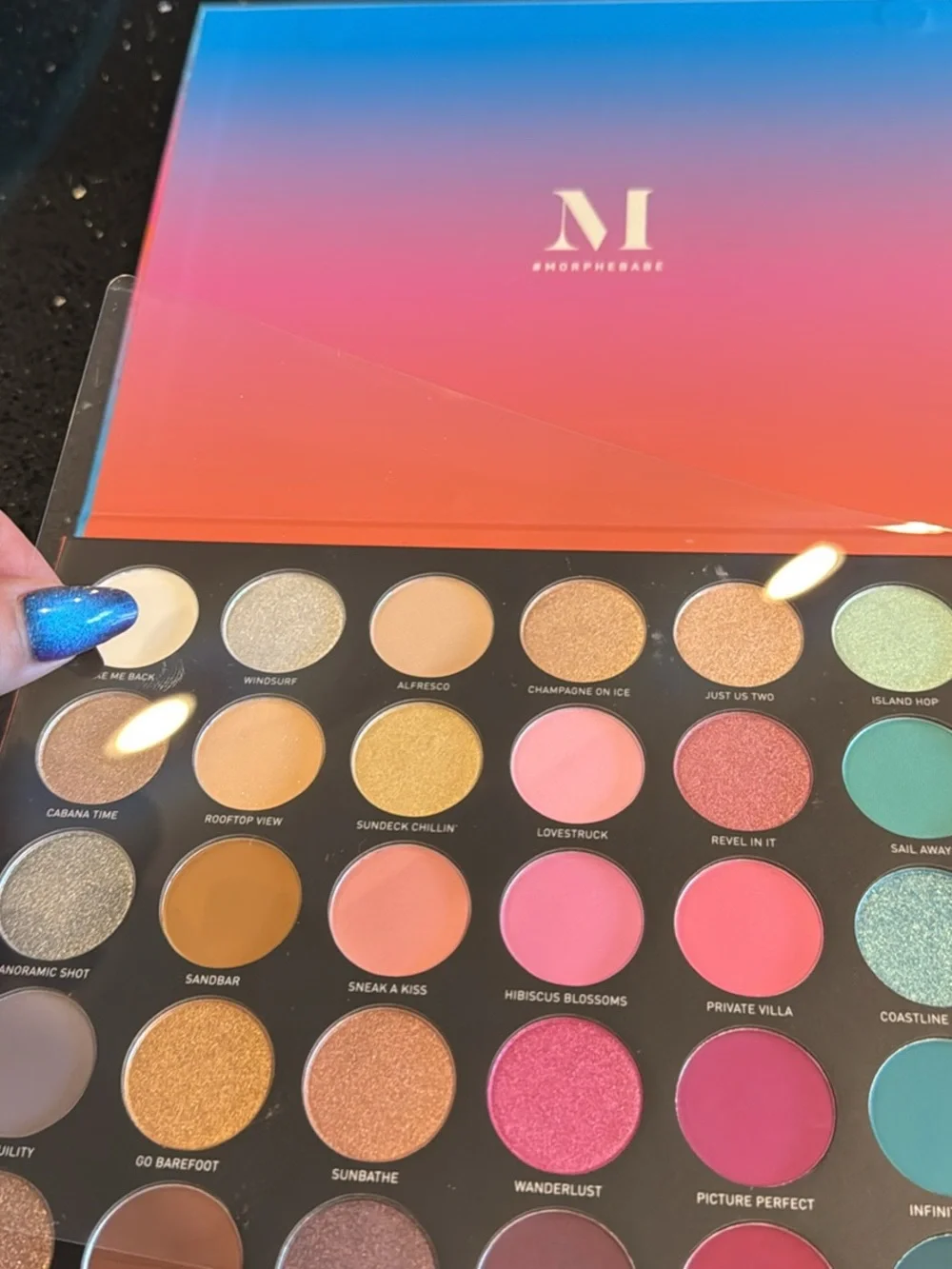 Morphe Sweet Oasis Palette — Blue, Pink & Orange Gradient